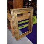 A large gilt wood picture frame, approx. 80 x 103cm