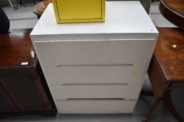 A painted ply 4 drawer chest, approx. width 61cm, height 76cm, depth 41cm