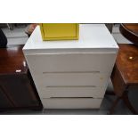 A painted ply 4 drawer chest, approx. width 61cm, height 76cm, depth 41cm