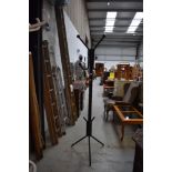 A modern metal coat stand