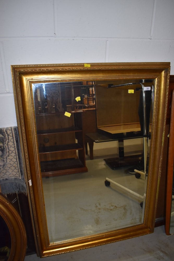 A gilt frame wall mirror, 75 x 106cm