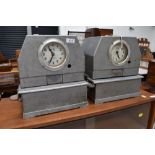 Two vintage Industrial Blick time recorder clocks