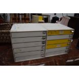 Two sets of Palaset filing drawers