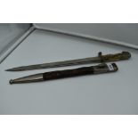 A German WW2 period Police Dagger and scabbard by Paul Weyersberg & Co Solingen, scabbard metal