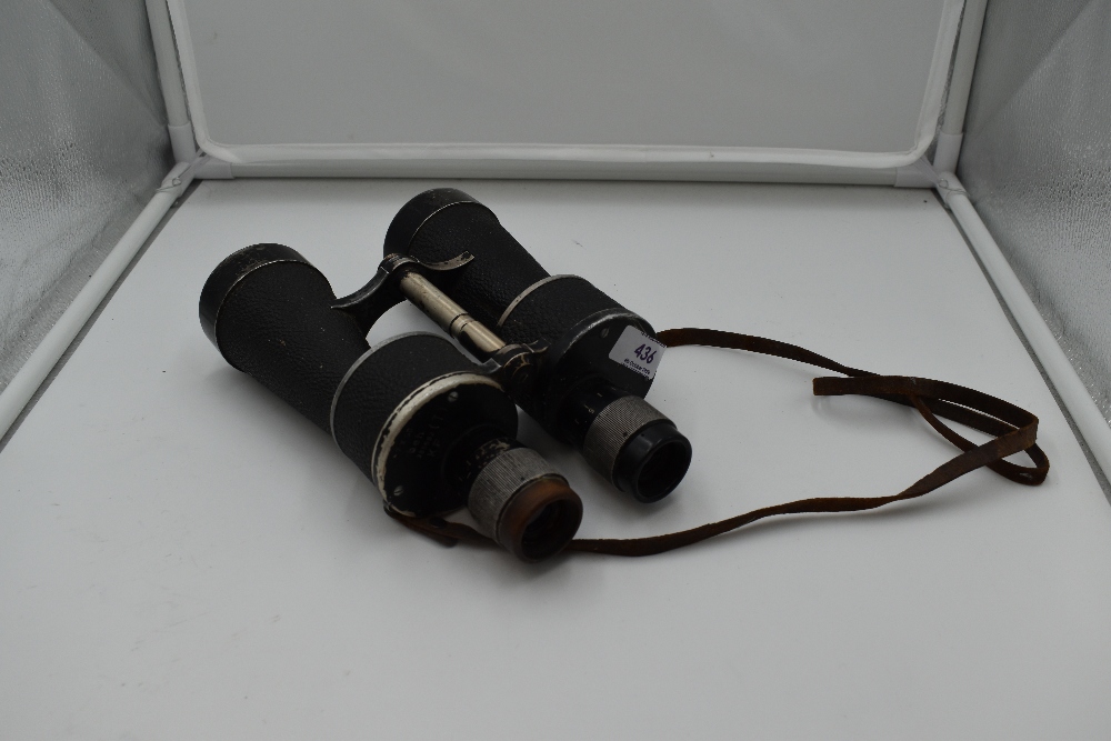 A pair of 7 x 50 Kriegsmarine WW2 binoculars (Porro II type) marked to the left side 'M 33319 N'