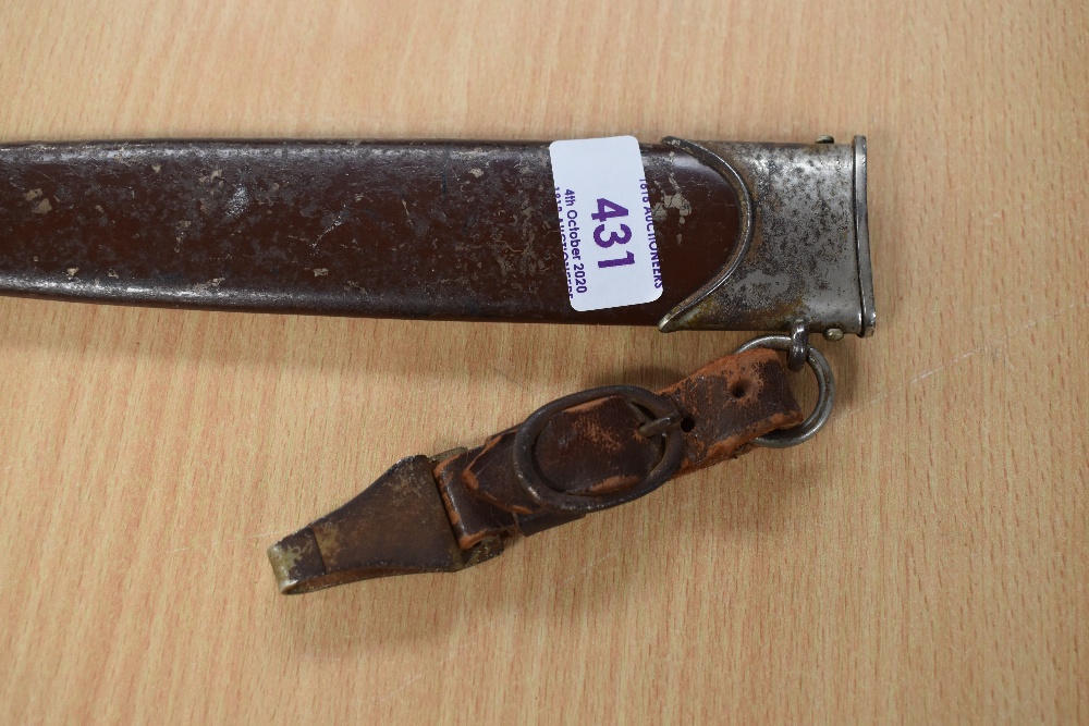 A German SA Service Dagger c1933 with metal scabbard, grip with National Socialist Emblem and SA - Image 2 of 9