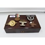 A Collection of Militaria, an Italian WW1 War Merit Cross, a Italian/African Campaign Medal, an