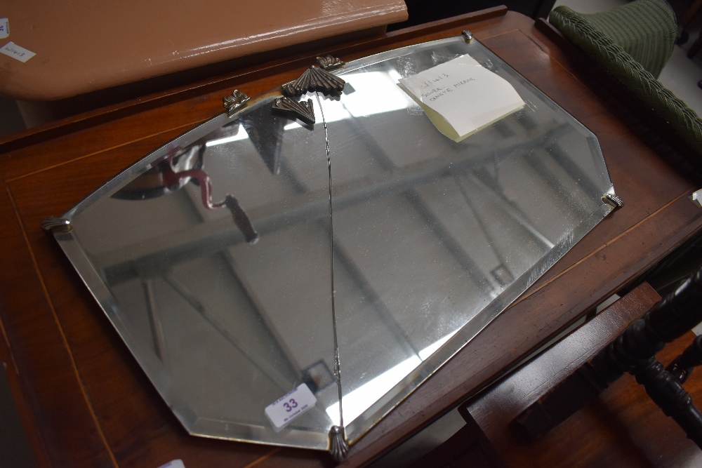 A vintage wall mirror (af) width approx. 56cm