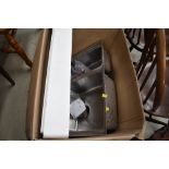 A Franke stainless steel sink and fittings, as new, boxed