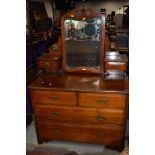 A Victorian mahogany dressing table having mirror and drawer back, approx. width 107cm