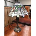 A modern tiffany style bedroom lamp