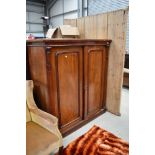 A Victorian mahogany linen cupboard, approx dimensions W130 H140 D54cm