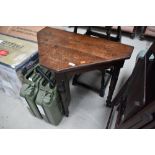 A part Victorian hall table, interesting design, width at widest point approx. 76cm