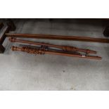 A selection of curtain rails or poles