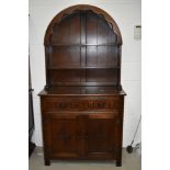 A Priory style oak Dutch style dresser, width approx. 91cm
