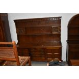 A Priory style oak dresser, width approx. 166cm