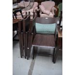 A set of four vintage folding chairs