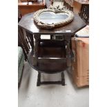 Two mid to late 02th Century dark stained occasional tables