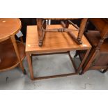 A vintage teak occasional table, been part of a cube nest
