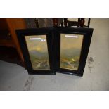 A pair of Victorian prints in Ebonised frames, approx. 51 x 31cm