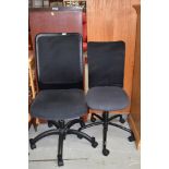 Two modern Ikea office chairs, not a pair but complimentary designs