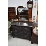 A Victorian dark stained dressing table