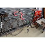 A vintage road race bicycle by Pennine Cycles of Bradford with Cinelli handlebars