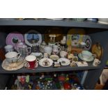 A selection of ceramics including antique souvenir local interest pieces and crested wares