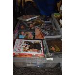 A large quantity of Cds and DVDs, a mix of genres and interests.