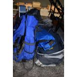 A selection of aquatic equipment and rucksack