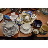 A selection of ceramics including Masons Regency and Shelley tea cup and saucer set