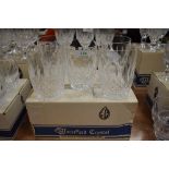 Six Waterford crystal tumblers in box.