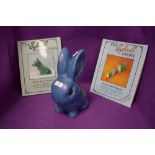 The largest of the Sylvac bunnies in blue glaze finish standing at approx 10inches in height and