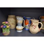 A selection of ceramics including wade ,Arthur wood and similar.