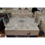 Six Waterford crystal tumblers in box.