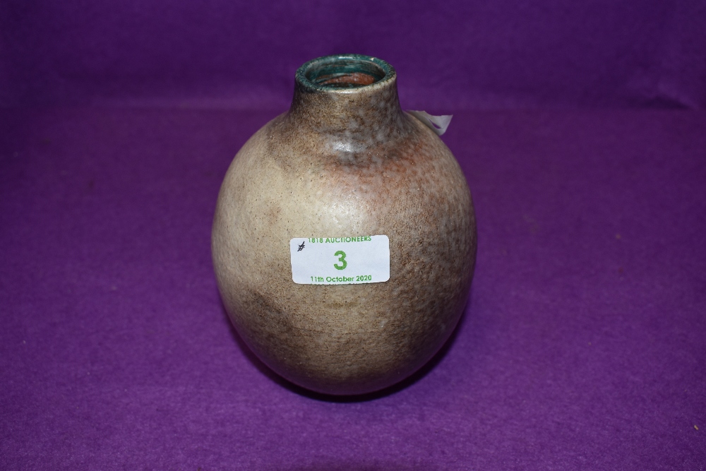 A 1950s Theo and Susan Harlander Brooklin Ontario studio pottery vase.