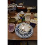 A selection of ceramics including hand decorated Noritake and local interest studio pottery by Don