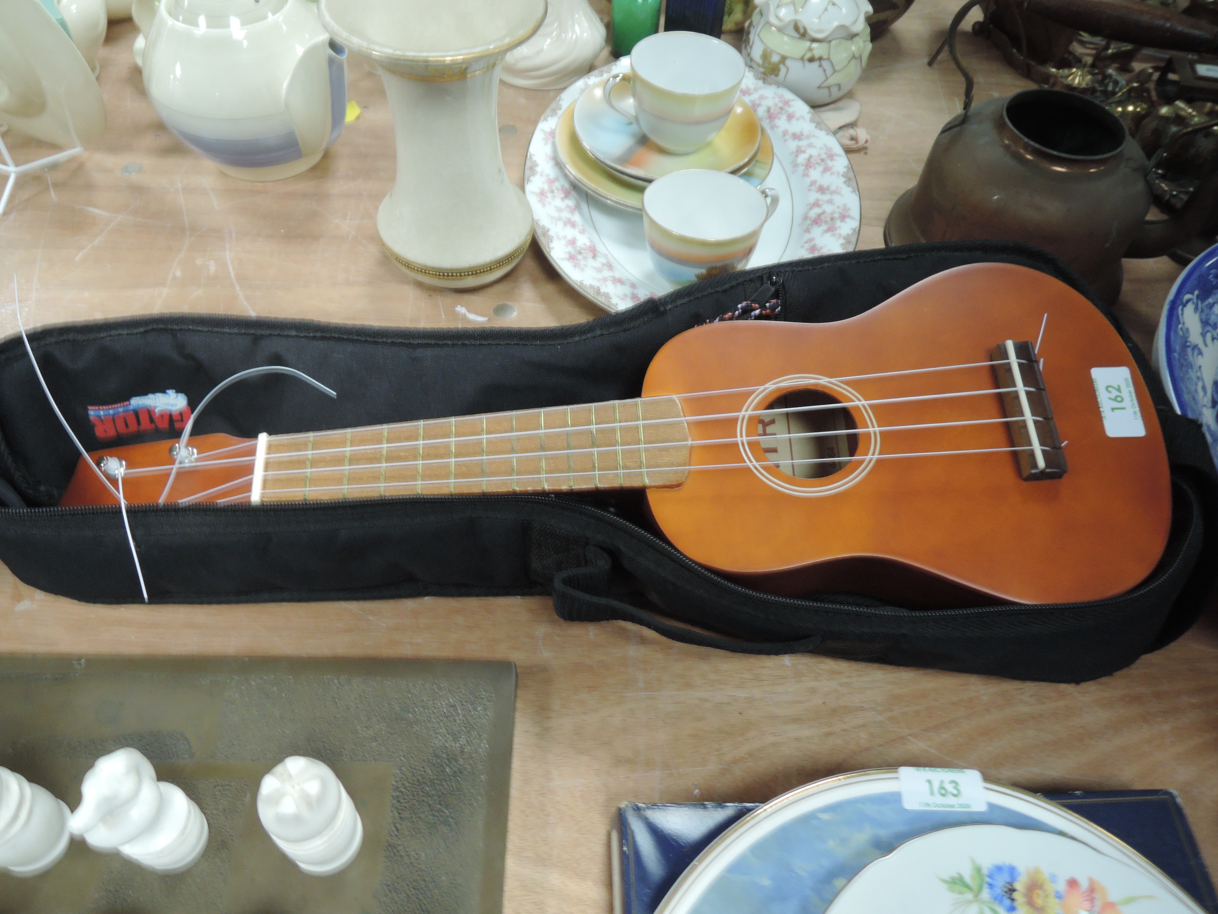 A Chantry ukulele and case.