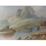 A pair of gouache paintings, H T Watson, Killarney lake, signed, 25 x 38cm, framed and glazed