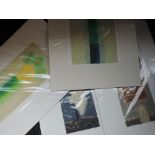 Four prints, artists proofs, after Russell Baker, inc Lydian IV, 60 x 22cm