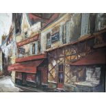 An oil painting, J Daford, Paris street scene,, indistinctly signed and dated, (19)64, 58 x 91cm,