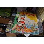 A box of 1970's and later Comics and magazines including Victor, The Hornet, Lion, Hotspur, Look