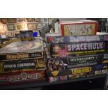 Eight Games Workshop War Gaming sets, Warhammer 40,000 , Space Hulk, Industrial Battlezone,