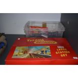 A Triang Hornby 00 gauge Large Station Set, boxed R518, track etc