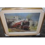 A Framed Print after Terence Cuneo, City Of London, bearing signature to mount and numbered 751/850