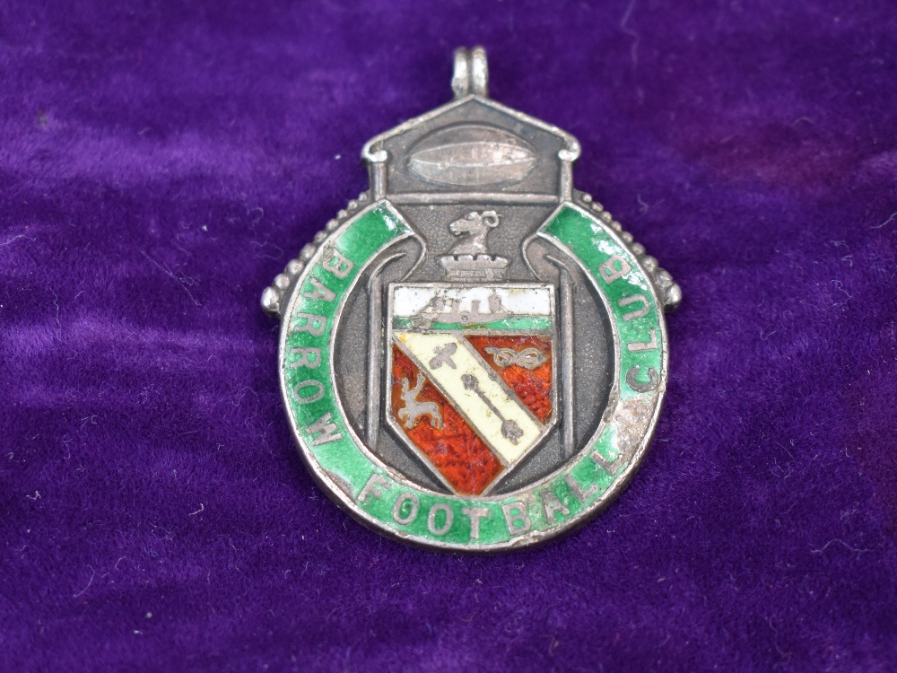 A Barrow Football Club HM Silver and Enamel Medal