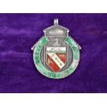 A Barrow Football Club HM Silver and Enamel Medal