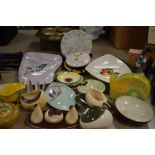 A good selection of Carlton Ware including cat money box and cruet sets