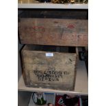 A vintage wooden crate for pineapple