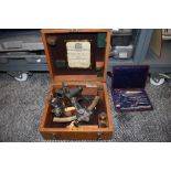 A Hezzanith Sextant in original box thought to be around 1930s, with certificate to box stating last